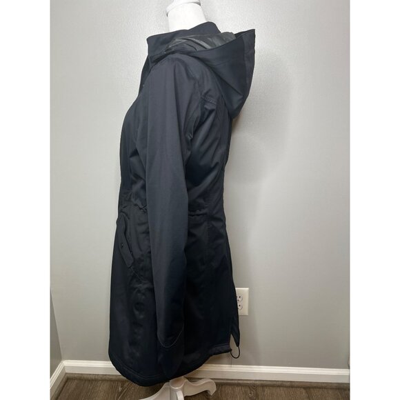 Athleta Black Hooded Chills Parka Jacket Coat - Picture 4 of 12